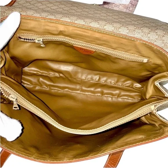 CELINE Vintage Macadam Top handle Bag with COA - Picture 16 of 17